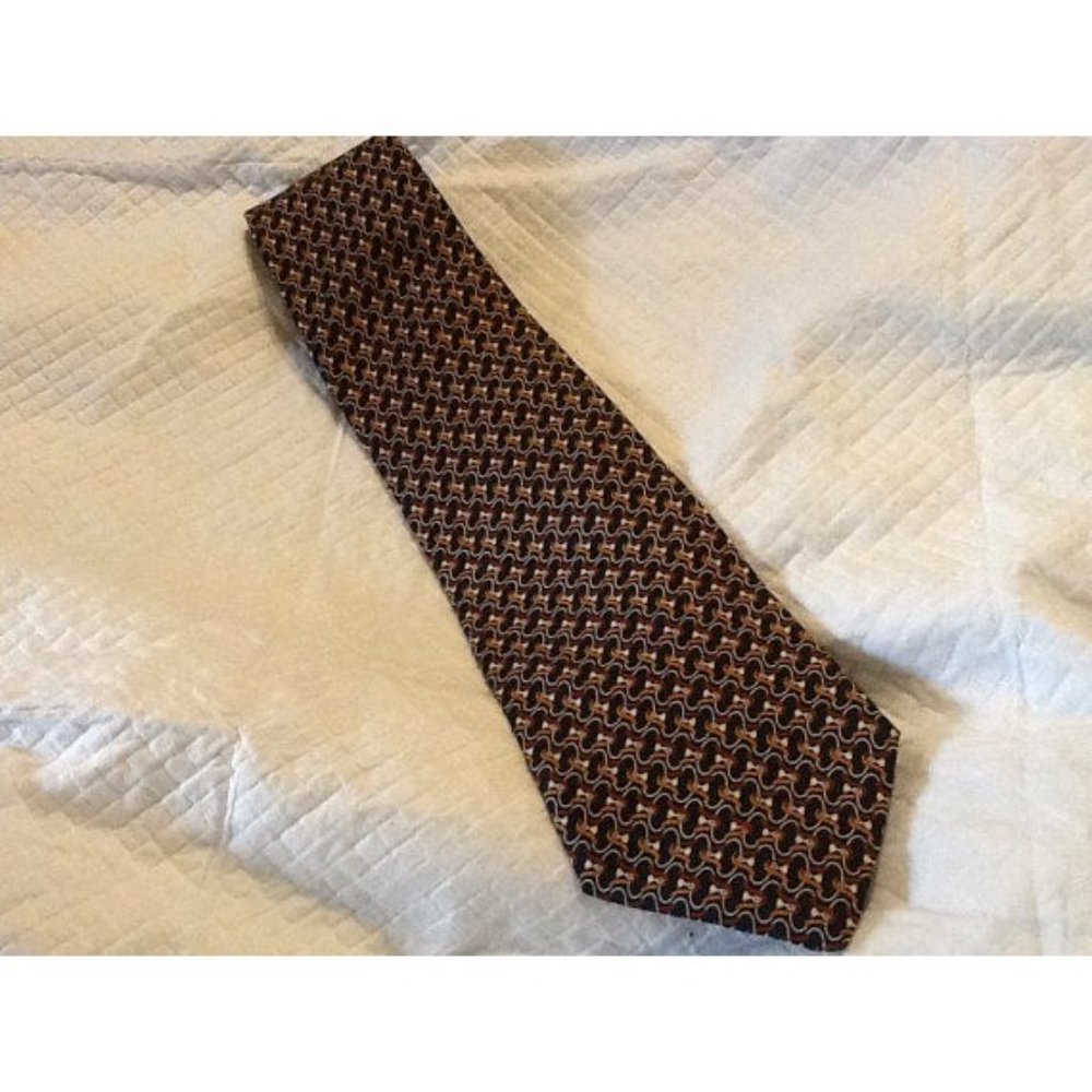 Vintage BROOKS BROTHERS Tie Silk Tie USA Navy Blue